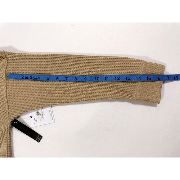 O’Neill Women’s XS Waffle Knit Jacket Shacket Tan Button Front NWT Neutral Cozy - Picture 12 of 16